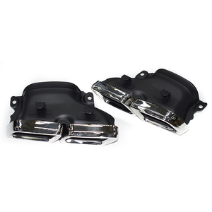 Embout d'échappement DEX pour Mercedes-Benz Classe C W205 14-18, silencieux en acier inoxydable noir pour C200 C260 C300 <span class=keywords><strong>AMG</strong></span> C63S, tuyau d'échappement - Product Image 5