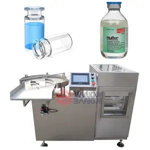 Automatic Ampoule Washing Machine Cosmetic Ampoule Glass Vial Filling Machine for 5ml 10ml 50ml 100ml Amber Glass Bottle