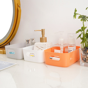 Rectangular Desktop <b>Storage</b> <b>Box</b> For Office Organizing Keys Cosmetics Kitchen Use Gray White Yellow Orange Green Apricot Color - Product Image 4