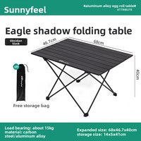 Table pliante de camping SunnyFeel moderne en alliage d'aluminium, table de pique-nique portable rectangulaire robuste