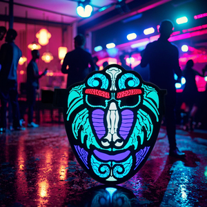 Maschera EL con Controllo Vocale, Ideale per Festival di Musica Elettronica/Feste a Tema, per Diventare il Punto Focale dell'Evento - Product Image 2