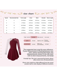 6-16 Kids <b>Performance</b> Stage Dance <b>Wear</b> Costume Stylish Clothing Long Sleeve Rhinestone Skating Girls Dance Dress - Product Image 6