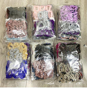 6A Kleine Mini 16mm Dünne Elastische Haargummis Pferdeschwanzhalter Schmale Haargummis ohne Knicke oder Haarschäden Knackige Haar-Accessoires Maulbeerseide-Scrunchies für die Haare - Product Image 2