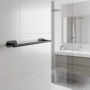 Porte-papier toilette et porte-serviettes pour salle de bain d'hôtel et d'appartement moderne - Ensemble de porte-rouleau de papier - Fixation murale - Fer - Product Image 1