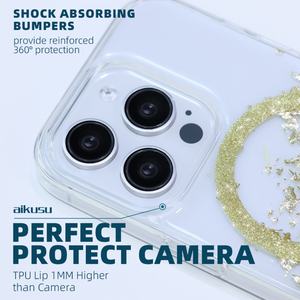 Coque de téléphone magnétique en TPU transparent tendance, avec paillettes, résine époxy, pour iPhone 15 14 Pro Max, fabriquée par des fabricants de source - Product Image 3