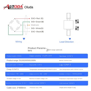 Ouluda Zug-Druck-Zweiweg-Kraftsensor 5kN Medizinisches Inspektionsmesssystem 20n500n Ohne Montage Ohne Modellnummer - Product Image 4