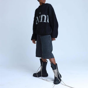 Maglioncino con scollo rotondo in Jacquard con scritta <span class=keywords><strong>firmata</strong></span> maglioncino in Mohair da <span class=keywords><strong>donna</strong></span> - Product Image 6