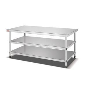 <span class=keywords><strong>Table</strong></span> de travail de restaurant <span class=keywords><strong>Table</strong></span> de travail de <span class=keywords><strong>chef</strong></span> plat commercial en acier inoxydable <span class=keywords><strong>Table</strong></span> de travail d'hôtel de cuisine avec équipement de restauration sous étagère - Product Image 3