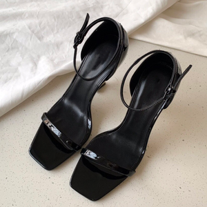 Sandalias de Tacón Alto de Diseñador de Lujo Premium, Cuero Genuino, Moda de Verano, Zapatos de Tacón Alto para Novia, para Mujer - Product Image 1