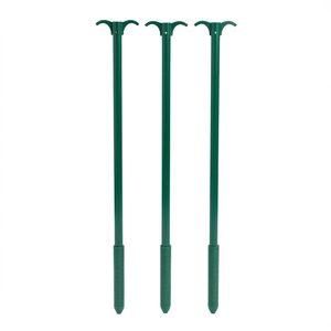 Picchetti per piante in acciaio verde da 6 piedi rivestiti in polipropilene per recinzioni, tralicci e cancelli, set da 30 - Product Image 1