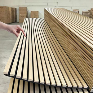 Pannelli Acustici <span class=keywords><strong>in</strong></span> <span class=keywords><strong>Legno</strong></span> MDF Akupanel, Pannelli Acustici a Doghe <span class=keywords><strong>in</strong></span> <span class=keywords><strong>Legno</strong></span>, Pannelli Ecologici Impermeabili per Decorazione d'Interni - Product Image 1