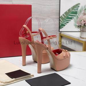 Chaussures à talons hauts noires classiques de créateur européen 2026 pour femmes, élégantes chaussures de mariée à semelle rouge, chaussures habillées pour femme - Product Image 4