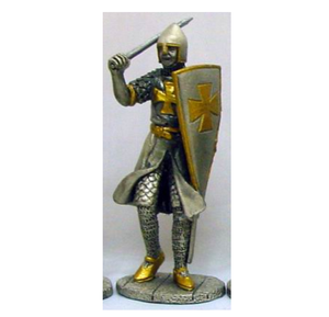 PEWTER ALLOY bar adornos PEWTER ALLOY Estatua de pie en armadura completa Caballero italiano Acabado ALEACIÓN - Product Image 3