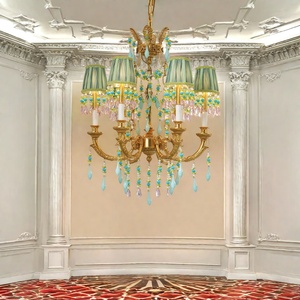 <span class=keywords><strong>Lampadario</strong></span> di cristallo francese stile di lusso europeo atmosfera creativa per la camera da letto calda romantica principessa ragazza lampade da camera - Product Image 3