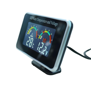 เกจ์วัดอุณหภูมิน้ำแบบ2-in-1หน้าจอแสดงผลสี LCD ดิจิตอล12V/24V สำหรับรถยนต์รถบรรทุกยานพาหนะเครื่องมือ - Product Image 5