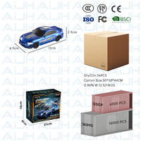 AiJH Voiture RC miniature 1:43 à drift, télécommande entièrement proportionnelle avec phares, voiture RC de course haute vitesse tendance sur les réseaux sociaux, jouet