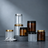 Pot à bougie en verre d'art moderne 120 ml, cylindre multicolore, bouchon à vis décoratif unique, vente en gros d'usine, artisanat