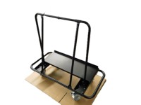 Chariot utilitaire en acier inoxydable robuste pour cloisons sèches avec quatre roues Capacité de charge de 300 kg Chariot de stockage industriel OEM personnalisable