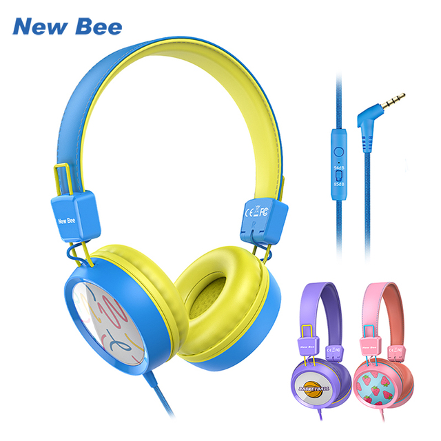 Hot Selling New Bee KH20 K11 Foldable Stereo Tangle-Free 3.5mm Jack Wired Cord On-Ear Headset for Children/Teens/Boys/Girls