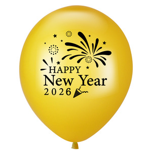Palloncini in Foil Oro e Nero per Capodanno 2026, Accessori per Foto Booth, Striscione e Ghirlanda per Feste di Fine Anno - Product Image 2