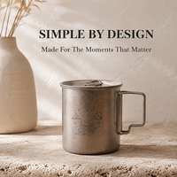 Tasse en titane moderne et minimaliste pour le thé, le café, le bureau et les activités de plein air – Personnalisation du logo en gros pour les programmes de marque privée