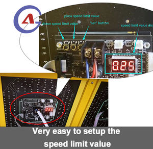 Radar Dopler de 2,4 GHz, 2 dígitos, Color Led amarillo, o 220V AC110, señal de visualización de velocidad de radar alimentada para advertencia de tráfico - Product Image 3