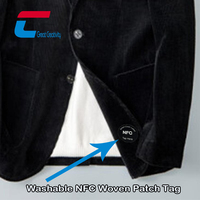Etiquetas NFC RFID Personalizadas, Mini Parches Tejidos, Venta al Por Mayor, Lavables, Resistentes al Agua, Reutilizables, Termoadhesivos para Ropa de Marca