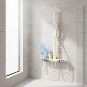 Brass Ceramic Shower Head <b>Set</b> With Soft Rain <b>Spray</b> Patterns Hotel Use Wall Mount Shower System Modern Design ZY-927 Soft <b>Spray</b> P - Product Image 1
