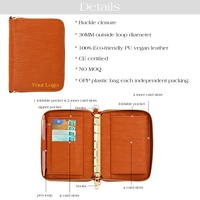 Hongbo Hadiah Terlaris Dompet Binder Budget Kulit Saffiano Epi A7 24 Warna dengan Cincin Emas dan Tali Gelang/Tali Pergelangan Tangan Tersedia