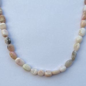 JewelCreation 6mm 8mm 10mm Natural Pink Peruvian <b>Opal</b> Stone Smooth Oval Gemstone Beads IGI Certified <b>Necklace</b> Jewelry for - Product Image 4