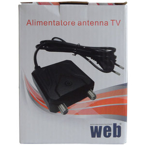 Antenne TV de marque WEB, alimentation 12V 300mA avec câble et connecteurs pour utilisation intérieure et extérieure, fabriquée en Italie - Product Image 5
