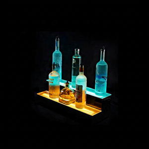 Support de bouteille de vin et de spiritueux en acrylique éclairé par LED, support de bouteille éclairé personnalisable avec logo pour cadeaux et promotions - Product Image 1