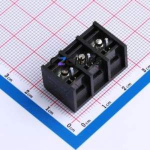 MXHB825-8.25-03P-BK01-Cu-S-A Barrier Terminal Block Through hole,P=8.25mm Connector Three Sides 8.25mm 1x3P Straight Pin - Product Image 2