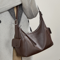 Sac Hobo Messager en Cuir Pleine Fleur pour Femme, Fabrication Personnalisée avec Logo, Sacs à Bandoulière de Luxe Rétro Designer Grande Capacité
