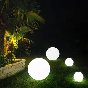 Luces de bola para decoración de eventos al aire libre, control remoto y recargable, cambio de Color