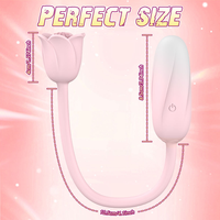 Tragbarer Rosenförmiger Umweltfreundlicher Silikon-Vibrator Klitoris G-Punkt Brustwarzen-Stimulation 10 Frequenzen USB Aufladbar IPX6 40dB