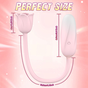 Tragbarer Rosenförmiger Silikon-Vibrator Klitoris G-Punkt Brustwarzen-Stimulation 10 Frequenzen USB Aufladbar IPX6 Sexspielzeug für Frauen - Product Image 2