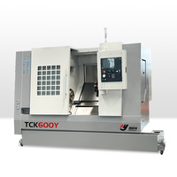 Tour CNC 3 axes TCK600SY fraiseuse de tournage horizontale haute performance broche intégrée pour l'usinage à usage intensif