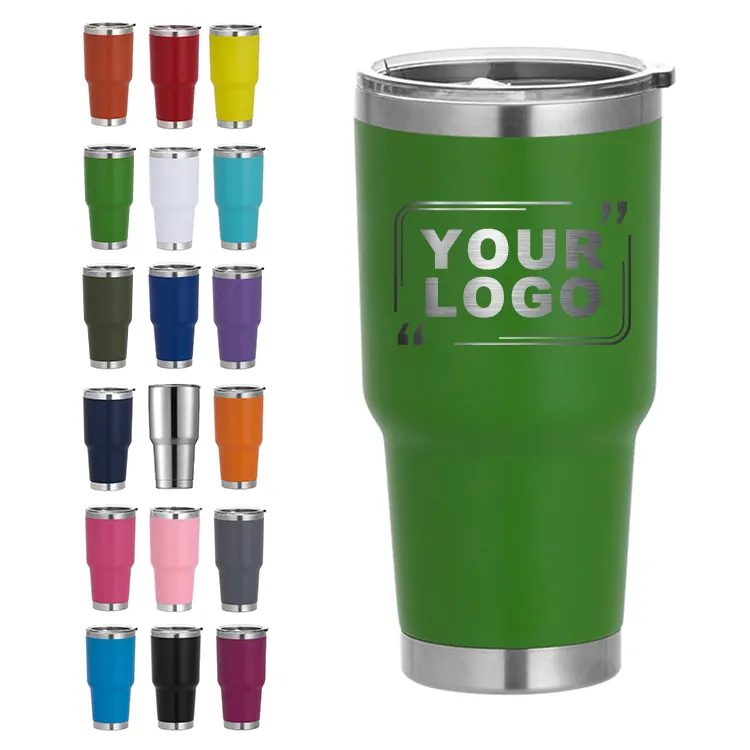 promotional 20oz custom stainless steel bulk powder coated ecofriendly travel mug water coffee cup tumbler with straws