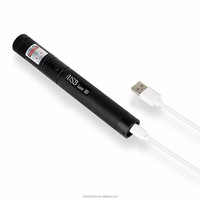 Pointeur laser vert 520 nm rechargeable par USB-C, multi-lentilles, haute visibilité en plein jour, utilisation en extérieur