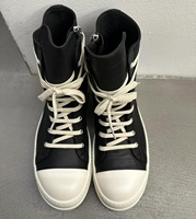 En stock – Chaussures décontractées de luxe Owens en cuir à semelle épaisse, basses, noires, à lacets, pour hommes et femmes, de haute qualité