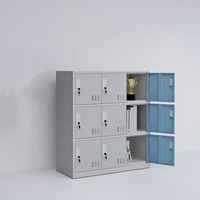Armoire de rangement en acier Hengli moderne à 9 niveaux avec serrure à clé sécurisée, design écologique et modulaire pour usage commercial, bureau ou domicile