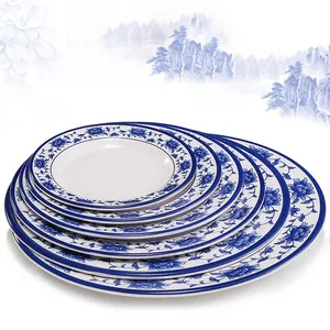 Vaisselle en mélamine d'éléments chinois traditionnels Assiette de beauté orientale Assiettes de restaurant