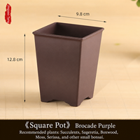 Pot de fleurs cylindrique haut et durable en résine, style chinois minimaliste, avec plusieurs trous de drainage pour Bonsaï/Clivia, pour la maison et le jardin