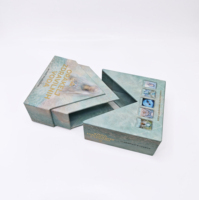 Boîte d'emballage en carton rigide personnalisée en gros pour jeu de cartes de tarot Oracle, petite boîte cadeau avec doublure en éponge, impression en relief, dossier