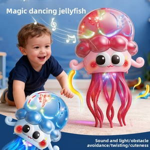 Jouets électriques musicaux lumineux pour enfants, méduse et pieuvre dansantes magiques, mouvement automatique, évitement d'obstacles omnidirectionnel - Product Image 4