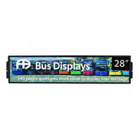 Écran LCD extensible de haute qualité de 28 pouces pour le transport, 750-1000 nits, boîtier en aluminium pour les affichages du transport public