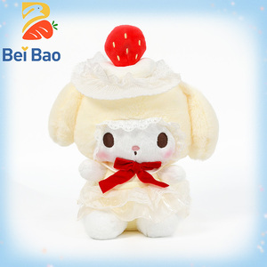 ตุ๊กตากระต่ายหูห้อยน่ารัก ขนาด 8 นิ้ว พร้อมโบว์ผูกผม ของเล่นตุ๊กตาขนนุ่ม เหมาะสำหรับเป็นของขวัญวันเกิด - Product Image 1