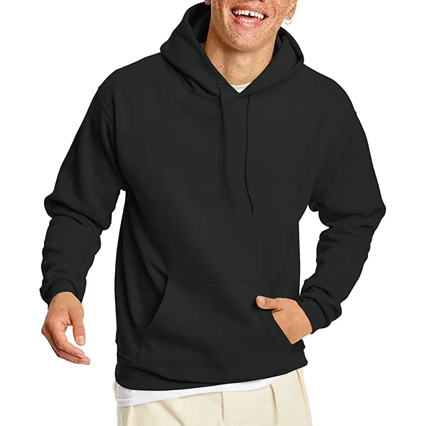 Sweatshirt Pullover Bertudung Katun Pabrikan Tiongkok Hoodie Pria Ukuran Besar Bulu Domba Berat Premium