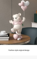 Décoration de bureau créative en forme d'ours en crème, décoration de la maison, cadeau d'anniversaire